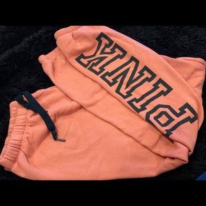 PINK Victoria’s secret apricot orange sweat pants